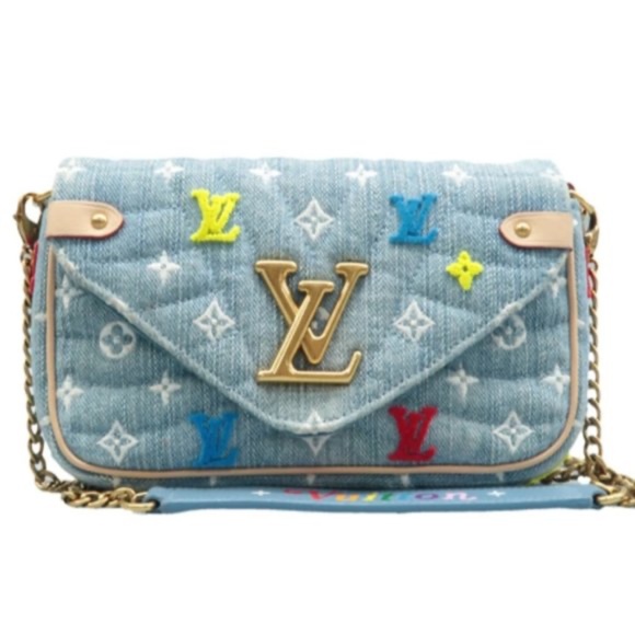 Louis Vuitton Handbags - 100% Authentic Louis Vuitton New wave Blue Denim Cloth Shoulder Bag